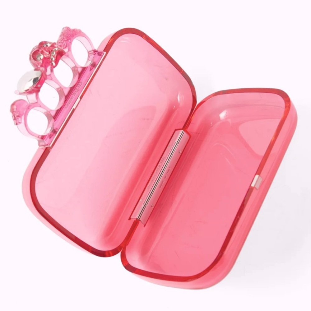Alexander McQueen Four Ring Plexiglass Clutch Bag